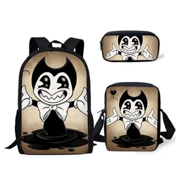 Backpack Kids Book-bags Bendy and the Ink Machine Pattern School Bags Cartoon 3PC/Set Teenagers Shoulder Book Bag Mochila
Backpack Kids Book-bags Bendy and the Ink Machine Pattern School Bags Cartoon 3PC/Set Teenagers Shoulder Book Bag Mochila