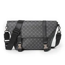 Luxury Branded Design Men Bag Plaid Leather Messenger Bags Business Fashion Male Shoulder Crossbody Bag Casual Handbag Satchels 
Luxury Branded Design Men Bag Plaid Leather Messenger Bags Business Fashion Male Shoulder Crossbody Bag Casual Handbag Satchels