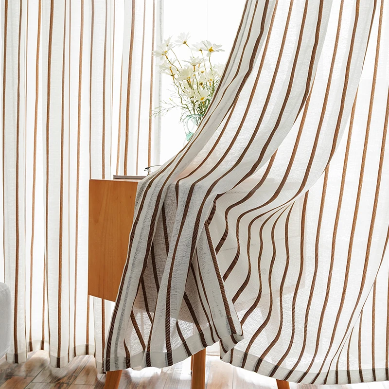 Modern Striped Linen Tulle Curtains for Living Room Sheer Curtains for Bedroom Kitchen Window Blind Custom Size Voile Curtains
Modern Striped Linen Tulle Curtains for Living Room Sheer Curtains for Bedroom Kitchen Window Blind Custom Size Voile Curtains