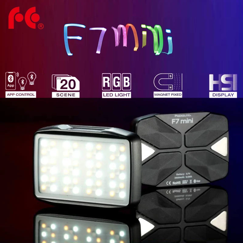 FalconEyes F7 Mini Pocket RGB LED Light Video Fill-in light Android & iOS APP Control Photography light for Youtube/Vlog On Cam
FalconEyes F7 Mini Pocket RGB LED Light Video Fill-in light Android & iOS APP Control Photography light for Youtube/Vlog On Cam