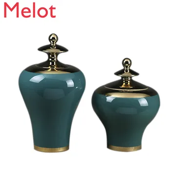 Chinese Style Simple and Light Luxury Ceramic Storage Jar Decoration Living Room Soft Home Decoration vase vintage bottle
Chinese Style Simple and Light Luxury Ceramic Storage Jar Decoration Living Room Soft Home Decoration vase vintage bottle