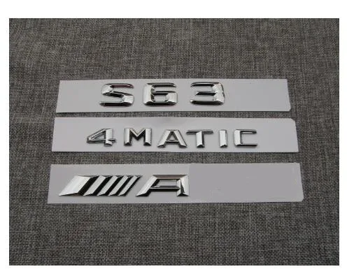 1 set Chrome Letters Emblem Emblems Badges for Mercedes S63 FOR AMG 4MATIC | Автомобили и мотоциклы