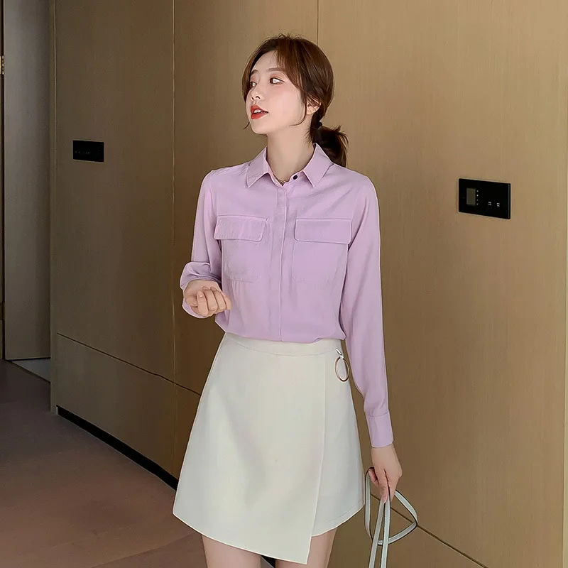 Spring and summer fashion with long-sleeved Chiffon shirt air jacket Korean version of the younger shirt
Spring and summer fashion with long-sleeved Chiffon shirt air jacket Korean version of the younger shirt