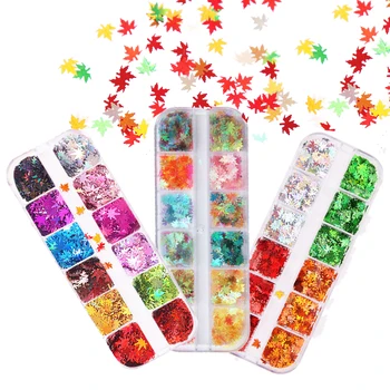 12 Grid Nail Art Decoration Leaf Style Glitter 3d Laser Sequin Design Christmas Paillette Acrylic DIY Polish Manicure Accessory
12 Grid Nail Art Decoration Leaf Style Glitter 3d Laser Sequin Design Christmas Paillette Acrylic DIY Polish Manicure Accessory