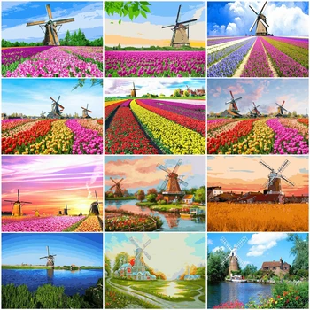 HUACAN Painting By Numbers Landscape Drawing On Canvas HandPainted Gift DIY Picture By Number Windmill Flower Kits Home Decor
HUACAN Painting By Numbers Landscape Drawing On Canvas HandPainted Gift DIY Picture By Number Windmill Flower Kits Home Decor