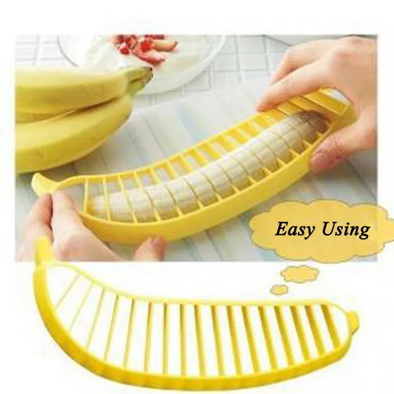 1pcs Banana Slicer Chopper Cutter Plastic Banana Salad Make Tool Fruit Salad Sausage Cereal Cutter Plastic Banana
1pcs Banana Slicer Chopper Cutter Plastic Banana Salad Make Tool Fruit Salad Sausage Cereal Cutter Plastic Banana