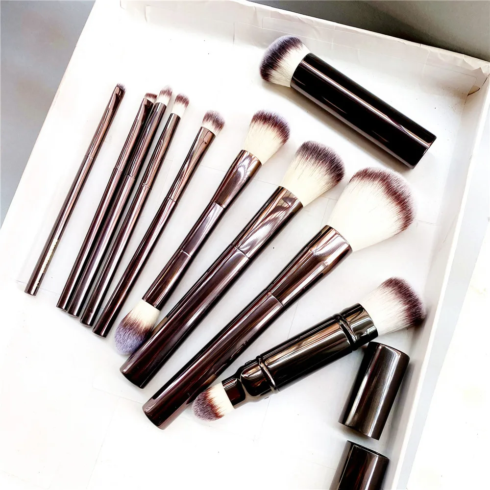 Makeup Brushes Set 10pcs Metal Handle Brushes
