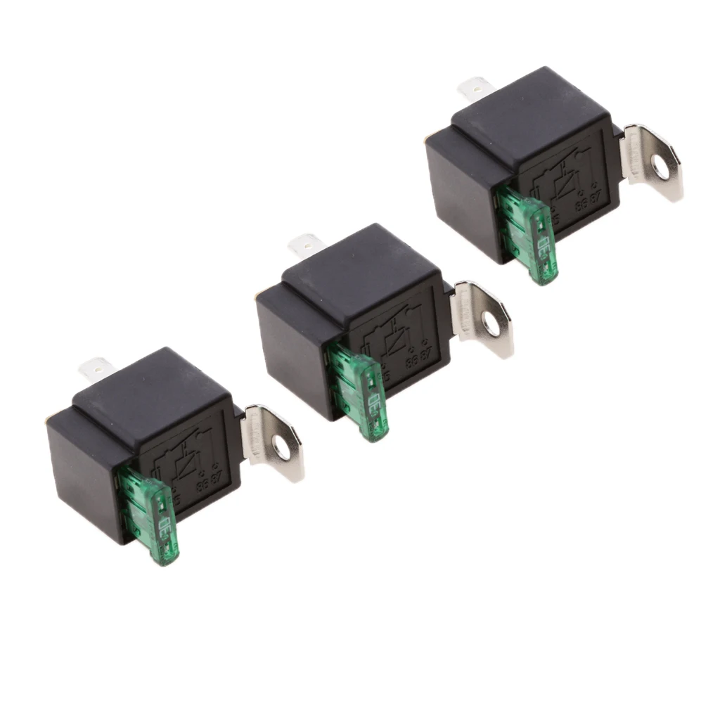 3pcs 24V 30A 4 Pin SPST Relay On/Off Switch Control for Car Truck 3pcs 24V 30A 4 Pin SPST Relay On/Off Switch Control for Car Truck