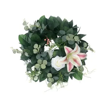 Artificial Flower Wreaths Simulation Garland Lily Eucalyptus Wreath Door Decoration Wedding Celebration Home Party Wedding Decor
Artificial Flower Wreaths Simulation Garland Lily Eucalyptus Wreath Door Decoration Wedding Celebration Home Party Wedding Decor