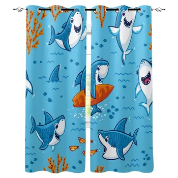 Kitchen Curtains Blue Shark Cartoon Window Curtains Living Room Bedroom Decor Items Curtains for Bedroom
Kitchen Curtains Blue Shark Cartoon Window Curtains Living Room Bedroom Decor Items Curtains for Bedroom