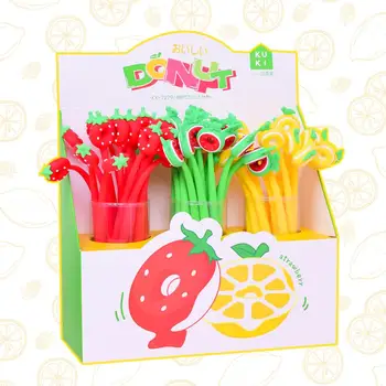 24 pcs/lot Creative Fruit Donuts Gel Pen Cute Bendable 0.5mm black Ink Signature Pens Promotional Gift Office School Supplies
24 pcs/lot Creative Fruit Donuts Gel Pen Cute Bendable 0.5mm black Ink Signature Pens Promotional Gift Office School Supplies