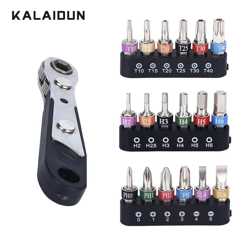 KALAIDUN Wrench Ratchet Screwdriver Set 14 Torx Hex Bits Screw Driver Socket Universal Handle Multitool Repair Kit Hand Tools
KALAIDUN Wrench Ratchet Screwdriver Set 14 Torx Hex Bits Screw Driver Socket Universal Handle Multitool Repair Kit Hand Tools