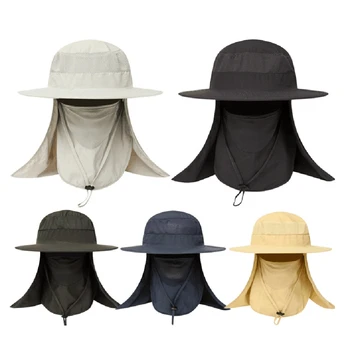 Fishing Hat Cap Neck Sun Protection Wide Large Brim Quick Drying Summer Sun Caps Portable Fishing Climbing Men Hat With String
Fishing Hat Cap Neck Sun Protection Wide Large Brim Quick Drying Summer Sun Caps Portable Fishing Climbing Men Hat With String