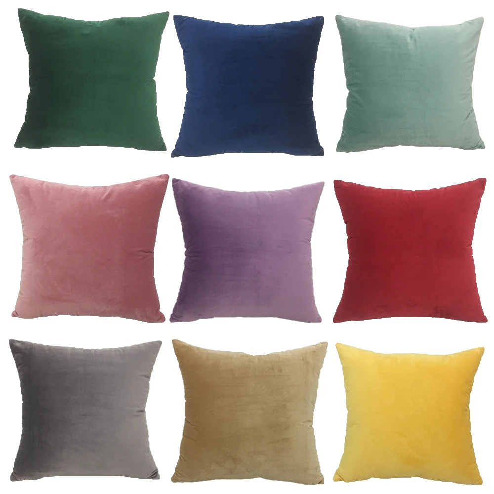 Soft Solid Velvet Decorative Cushion Cover Throw Pillow Case 45x45cm Pillowcase Home Decor For Sofa Seat Pillows Cover 3 Size
Soft Solid Velvet Decorative Cushion Cover Throw Pillow Case 45x45cm Pillowcase Home Decor For Sofa Seat Pillows Cover 3 Size