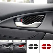 Carbon Fiber Interior Accessories Inner Door Bowl Modification Protective Cover Trim Stickers For Honda Civic 2016-2019 
Carbon Fiber Interior Accessories Inner Door Bowl Modification Protective Cover Trim Stickers For Honda Civic 2016-2019