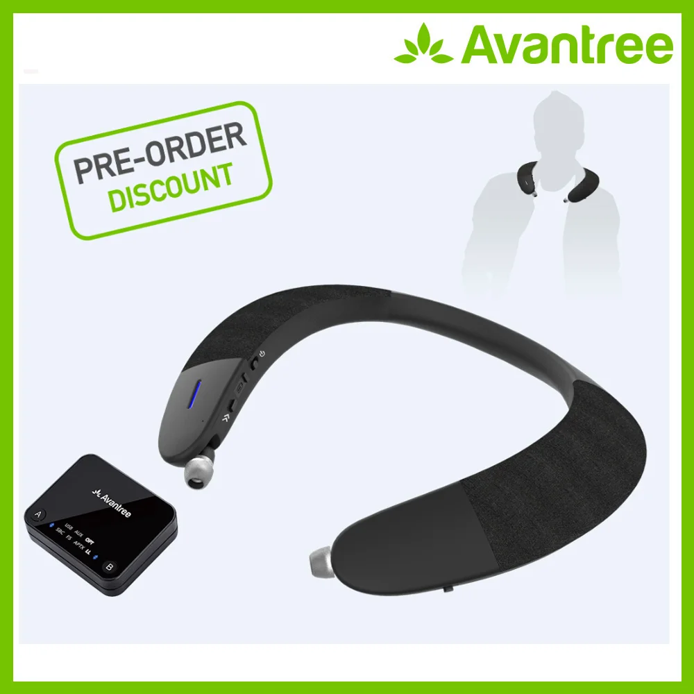 Avantree Neckband Speaker Optical TV Set 3D Surround Sound Low Latency Personal Speaker Set for TV Watching
Avantree Neckband Speaker Optical TV Set 3D Surround Sound Low Latency Personal Speaker Set for TV Watching