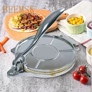 BEEMSK Foldable Tortilla Maker Press Aluminium Baking Tool Gadgets DIY Bakeware With Handle Accessories Tortilla Press Maker 
BEEMSK Foldable Tortilla Maker Press Aluminium Baking Tool Gadgets DIY Bakeware With Handle Accessories Tortilla Press Maker