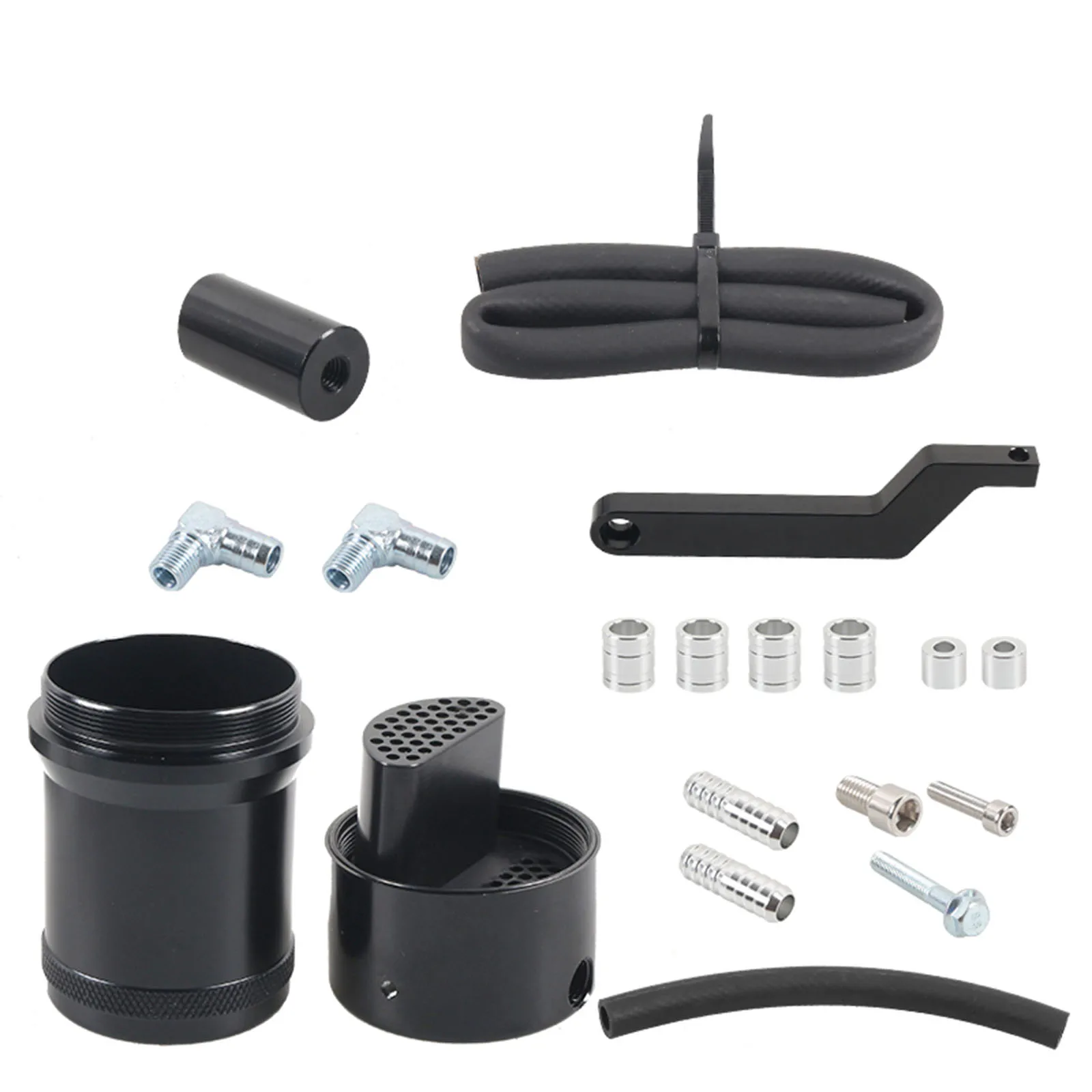 Oil Catch Can Baffled Oil Separator Tank 6oz for Trucks Compatible with 09on Dodge Challenger Ram 1500 2500 5.7L 6.4L Hemi Black
Oil Catch Can Baffled Oil Separator Tank 6oz for Trucks Compatible with 09on Dodge Challenger Ram 1500 2500 5.7L 6.4L Hemi Black