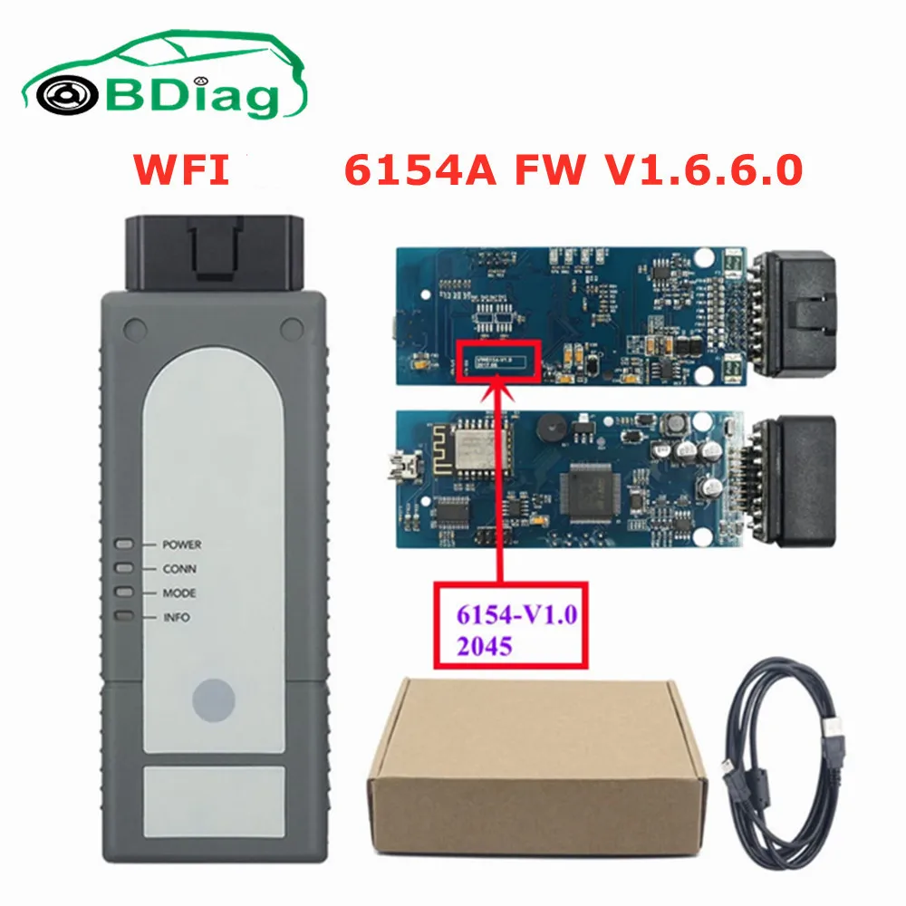 Новейший диагностический сканер 6154 V166 для VAG 6154A Wifi Полный чип FW V1.6.6.0 OBD2