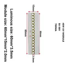 UV LED Module for 3D Printing Ink Curing Jewelry Identification Banknote Verification Manicure Irradiation Amber 45W 3535 Lamp
UV LED Module for 3D Printing Ink Curing Jewelry Identification Banknote Verification Manicure Irradiation Amber 45W 3535 Lamp