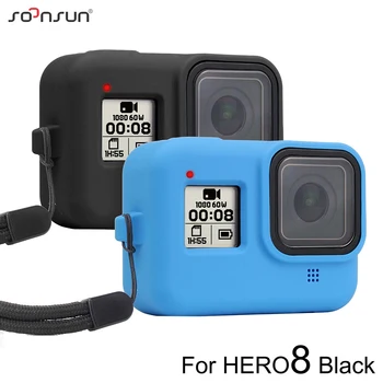 SOONSUN Soft Silicone Protective Case Cover Skin Sleeve + Safety Wrist Strap for GoPro Hero 8 for HERO8 Black Go Pro Accessories
SOONSUN Soft Silicone Protective Case Cover Skin Sleeve + Safety Wrist Strap for GoPro Hero 8 for HERO8 Black Go Pro Accessories