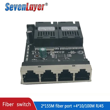Ethernet switch Fiber Optical Media Converter Single Mode 4 RJ45 and 2 SC fiber Port 10/100M PCBA 5 pieces new
Ethernet switch Fiber Optical Media Converter Single Mode 4 RJ45 and 2 SC fiber Port 10/100M PCBA 5 pieces new