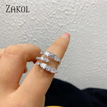ZAKOL 2020 Trendy Multiple Styles Shiny Water Drop Shape Cubic Zirconia Rings Party Jewelry Rings for Women FSRL026
ZAKOL 2020 Trendy Multiple Styles Shiny Water Drop Shape Cubic Zirconia Rings Party Jewelry Rings for Women FSRL026