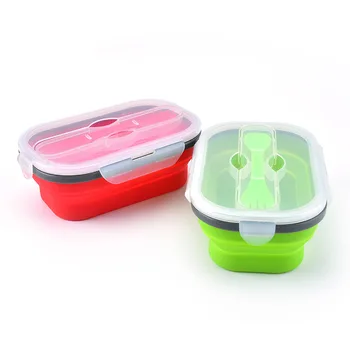 Silicone Folding Lunch Box Retractable Folding Lunch Box with Fork Picnic Refrigerator Freshness Box Portable Students Lunch Box
Silicone Folding Lunch Box Retractable Folding Lunch Box with Fork Picnic Refrigerator Freshness Box Portable Students Lunch Box