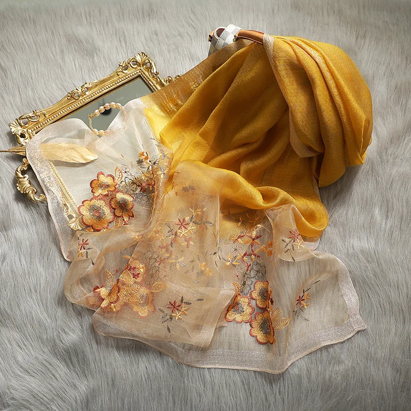 High Quality Women Silk Wool Floral Embroidery Foulard Pashmina Hijab Shawls Wraps Luxury Solid Cashmere Winter Scarves
High Quality Women Silk Wool Floral Embroidery Foulard Pashmina Hijab Shawls Wraps Luxury Solid Cashmere Winter Scarves