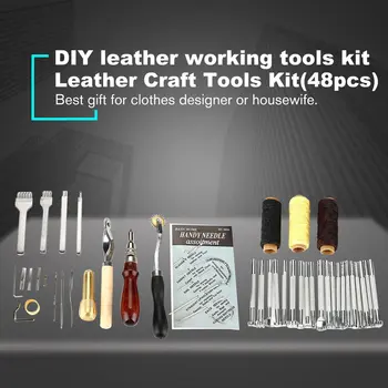 34PCS Leather Craft Tools Kit Carving Work Saddle Sewing Stitching Punch Leathercraft Accessories for DIY Hand Leather Working
34PCS Leather Craft Tools Kit Carving Work Saddle Sewing Stitching Punch Leathercraft Accessories for DIY Hand Leather Working