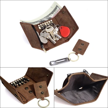 Quenya 100% Genuine Leather Key Wallet Male Vintage Coin Purse Unisex Solid Key Men Key Holder Organizer Housekeeper Keys Bag
Quenya 100% Genuine Leather Key Wallet Male Vintage Coin Purse Unisex Solid Key Men Key Holder Organizer Housekeeper Keys Bag