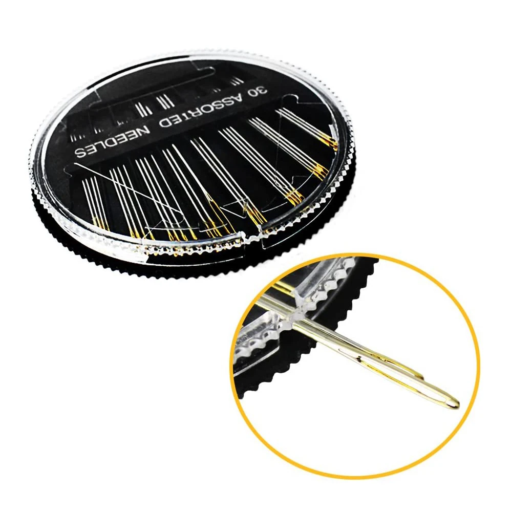 30pcs/box Gold Tail Hand Sewing Needle with Black Needle Box for Embroidery Handicraft DIY Sewing Suit
30pcs/box Gold Tail Hand Sewing Needle with Black Needle Box for Embroidery Handicraft DIY Sewing Suit