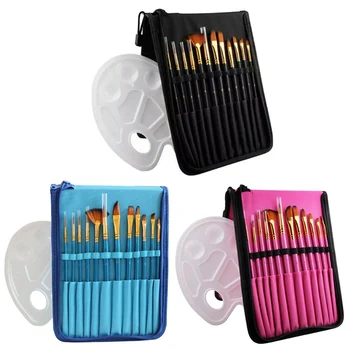 13Pcs Professional Paint Brush Set With Canvas Bag Palette For Watercolor Wooden Handle Oil Brushes DIY Acrylic Art Supplies
13Pcs Professional Paint Brush Set With Canvas Bag Palette For Watercolor Wooden Handle Oil Brushes DIY Acrylic Art Supplies