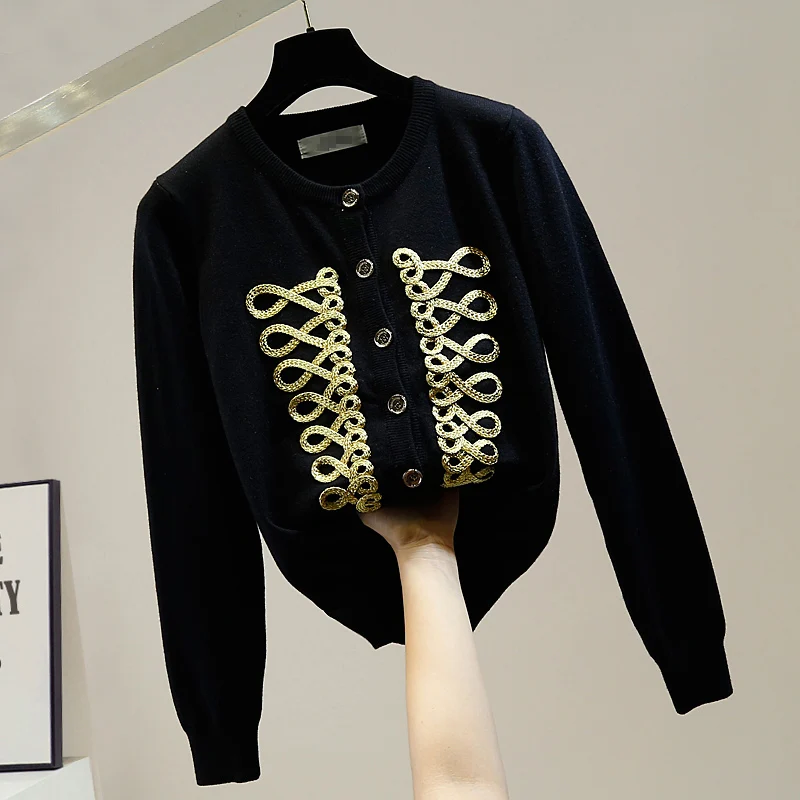 Nancylim Cropped Cardigan Woman Vintage British Style Single-Breasted Knitted Sweater Cardigans Short Coats Autumn Female Top
Nancylim Cropped Cardigan Woman Vintage British Style Single-Breasted Knitted Sweater Cardigans Short Coats Autumn Female Top