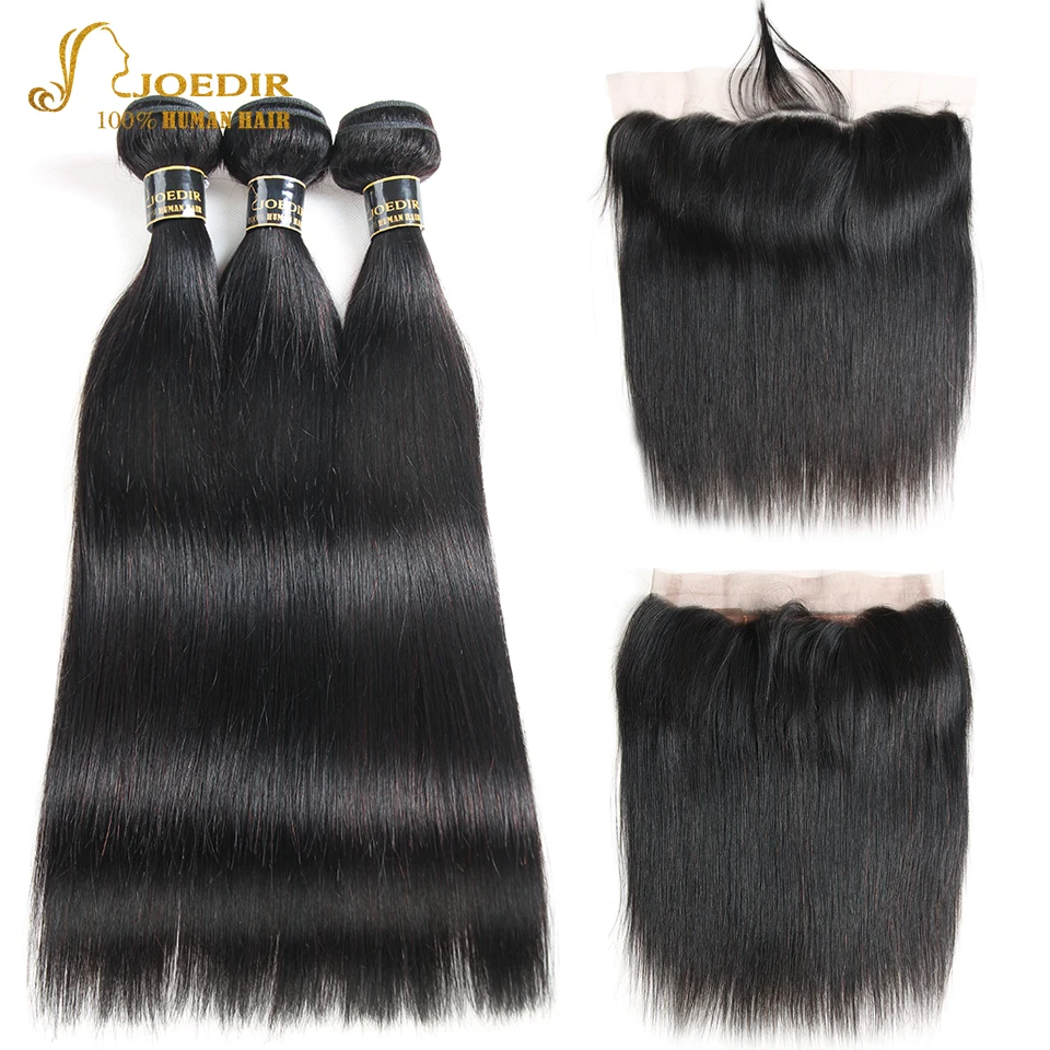 Joedir Hair Lace Frontal Closure With Bundles Non Remy Brazilian Straight Weave 3 Bundles Human Hair Bundles With Frontal
Joedir Hair Lace Frontal Closure With Bundles Non Remy Brazilian Straight Weave 3 Bundles Human Hair Bundles With Frontal
