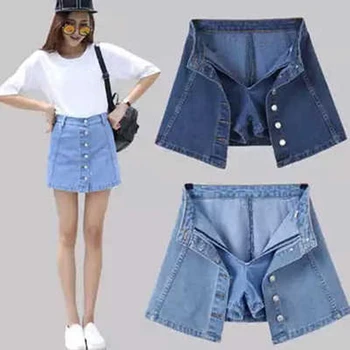 Faldas Mujer Moda 2020 Women High Waist A-Line Denim Skirts Casual Harajuku Single-Breasted Mini Skirt Jeans Skirt
Faldas Mujer Moda 2020 Women High Waist A-Line Denim Skirts Casual Harajuku Single-Breasted Mini Skirt Jeans Skirt