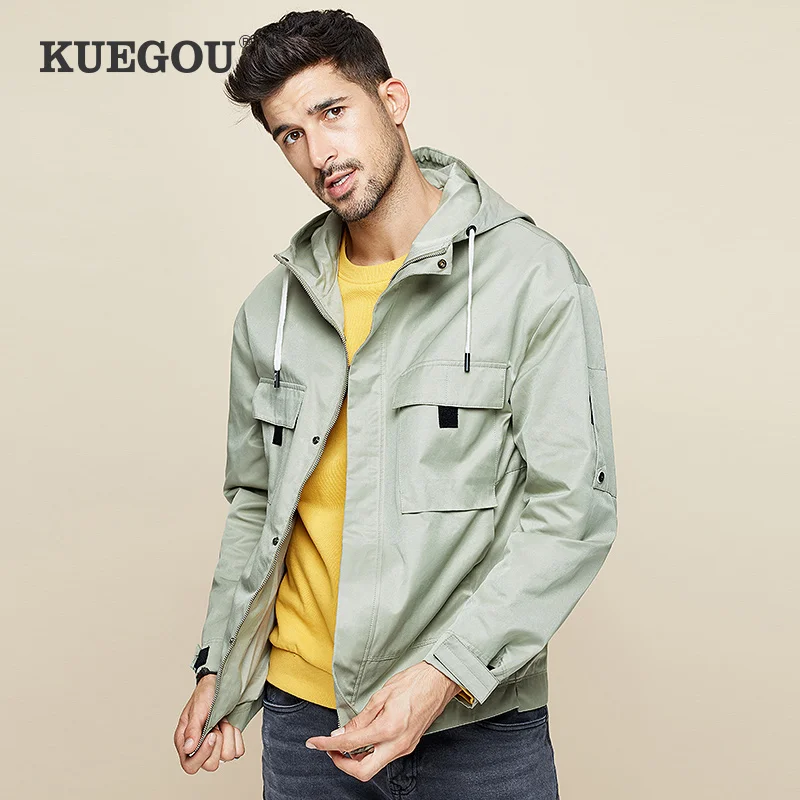 kuegouMen's jacket spring autumn Multiple pockets bib overall jacket The fashion leisure hooded jacket men UW-0922
kuegouMen's jacket spring autumn Multiple pockets bib overall jacket The fashion leisure hooded jacket men UW-0922