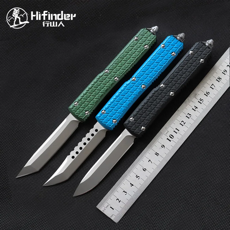

Hifinder 6061-T6 aluminum handle D2 blade camping survival outdoor EDC hunting tactical tool dinner kitchen supplies