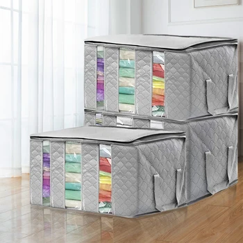 2PCS Non-Woven Portable Clothes Storage Bag Organizer 61×33×31cm Folding Closet Organizer For Pillow Quilt Blanket Bedding
2PCS Non-Woven Portable Clothes Storage Bag Organizer 61×33×31cm Folding Closet Organizer For Pillow Quilt Blanket Bedding