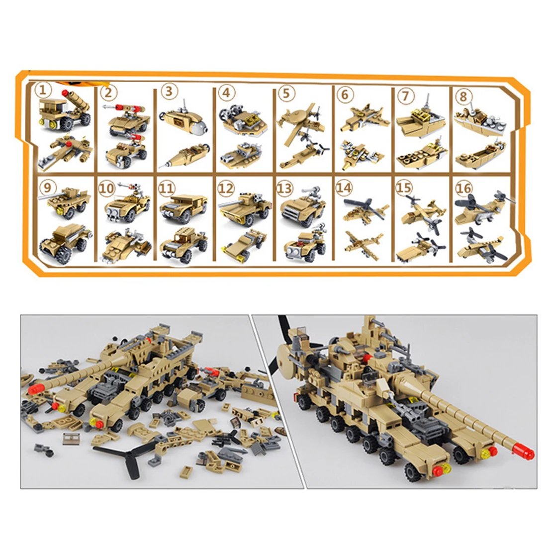544Pcs 16-in-1 Military Fire STEM Model Bricks Small Particle Building Blocks Educational Toy Gift Set For Children over 6
544Pcs 16-in-1 Military Fire STEM Model Bricks Small Particle Building Blocks Educational Toy Gift Set For Children over 6