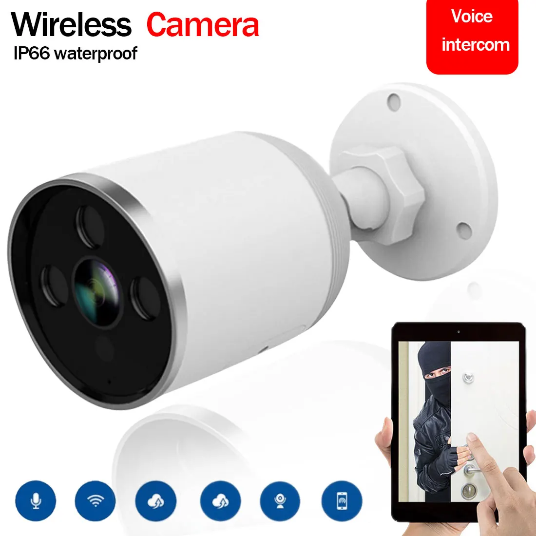 1080P HD IP Camera WIFI Bullet Camera 2MP Outdoor Waterproof CCTV Security Camera Two Way Audio APP Remote
1080P HD IP Camera WIFI Bullet Camera 2MP Outdoor Waterproof CCTV Security Camera Two Way Audio APP Remote