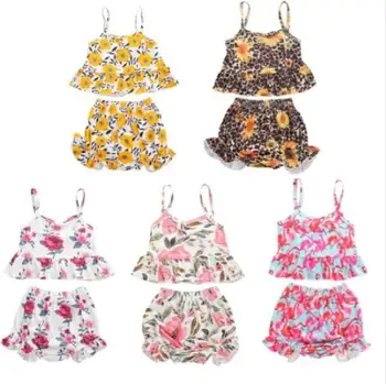 Pudcoco New Children Fashion Print Two-piece Outfit Ruffle Tank Top Shorts Casual Style Clothes 
Pudcoco New Children Fashion Print Two-piece Outfit Ruffle Tank Top Shorts Casual Style Clothes