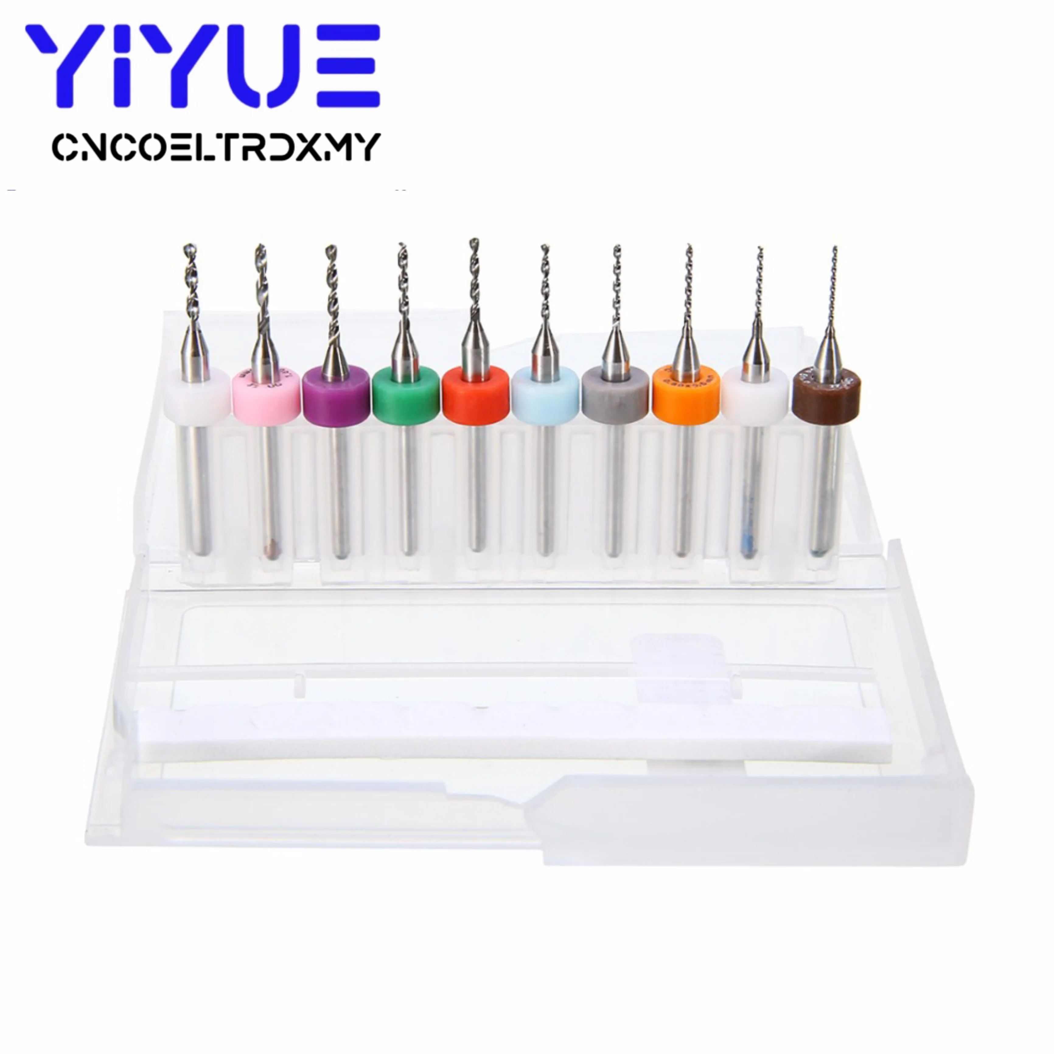 10Pcs/Set 0.1mm-1.2mm Mini Tungsten Steel Twist Drill Bit Kit Carbide Micro Bits CNC PCB Bit For the Amber Aluminum Sheet
10Pcs/Set 0.1mm-1.2mm Mini Tungsten Steel Twist Drill Bit Kit Carbide Micro Bits CNC PCB Bit For the Amber Aluminum Sheet