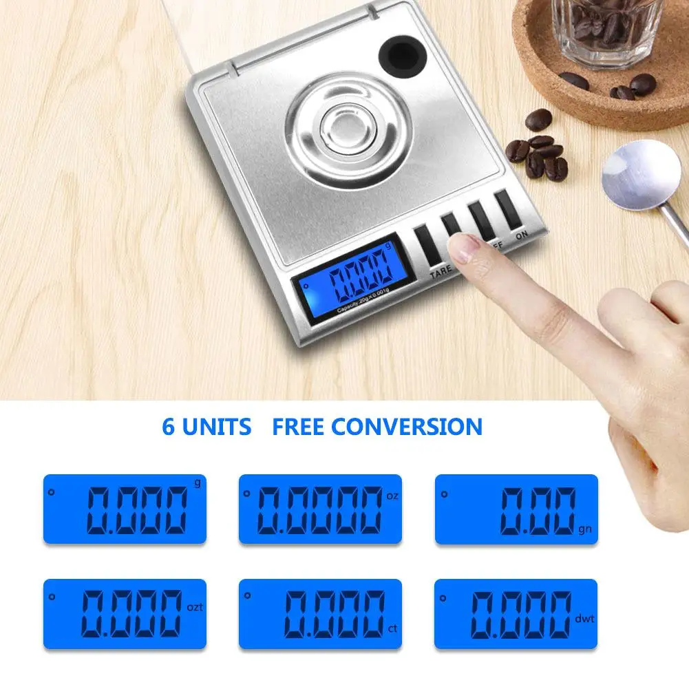 20g/0.001g High Precision LCD Display Electronic Scale Mini Weigher Balance Digital kitchen Scale Jewelry Gold Balance Weight Gr
20g/0.001g High Precision LCD Display Electronic Scale Mini Weigher Balance Digital kitchen Scale Jewelry Gold Balance Weight Gr