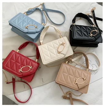 New Ladies Bag Fashion Casual Messenger Bag Lattice Chain Bag Shoulder Bag Pure Color PU Handbag Mobile Phone Bag Handbag
New Ladies Bag Fashion Casual Messenger Bag Lattice Chain Bag Shoulder Bag Pure Color PU Handbag Mobile Phone Bag Handbag