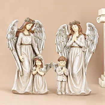 HHT European-style Mother and Daughter Son Angel Ornaments Retro Home Decoration Garden Villa Decor LED Light Strip Resin Crafts
HHT European-style Mother and Daughter Son Angel Ornaments Retro Home Decoration Garden Villa Decor LED Light Strip Resin Crafts