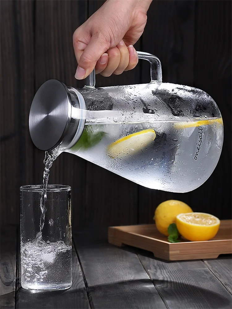 Thicken High Borosilicate Transparent Glass Kettle Cold Hot Water Carafe Flower Tea Juice TeaPot With Handle Lid Heat Resistant
Thicken High Borosilicate Transparent Glass Kettle Cold Hot Water Carafe Flower Tea Juice TeaPot With Handle Lid Heat Resistant