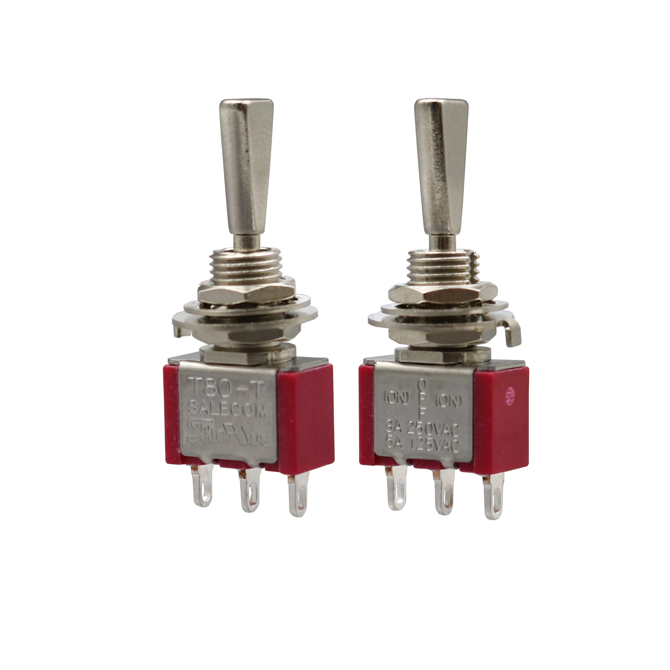 5Pcs Flat Handle SH T8014A-UHBQ SPDT Mini Toggle Switch MOM-OFF-MOM Momentary 3Pin 3Position
5Pcs Flat Handle SH T8014A-UHBQ SPDT Mini Toggle Switch MOM-OFF-MOM Momentary 3Pin 3Position