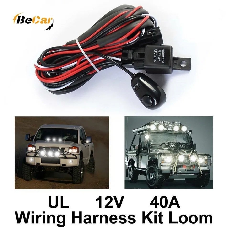 Universal Fit Relay Harness Wire Kit with LED Light ON/OFF Switch Compatible With Fog Lights Driving Light Xenon Headlight Light
Universal Fit Relay Harness Wire Kit with LED Light ON/OFF Switch Compatible With Fog Lights Driving Light Xenon Headlight Light