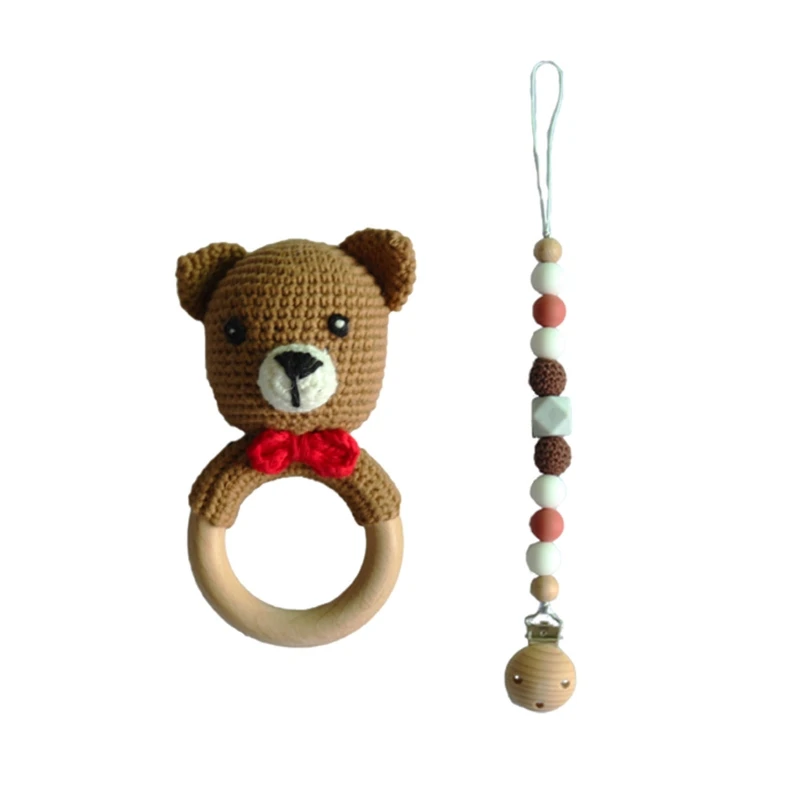 Baby Pacifier Clip Chain Teething Bracelet Crochet Bear Soother Toy Infants Rattle Teether Newborn Dummy Holder Shower Gifts
Baby Pacifier Clip Chain Teething Bracelet Crochet Bear Soother Toy Infants Rattle Teether Newborn Dummy Holder Shower Gifts